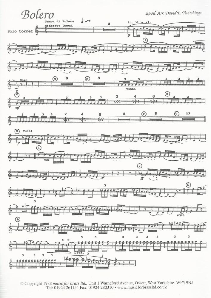 Bolero for Brass Band - Ravel, arr. David E. Twitchings