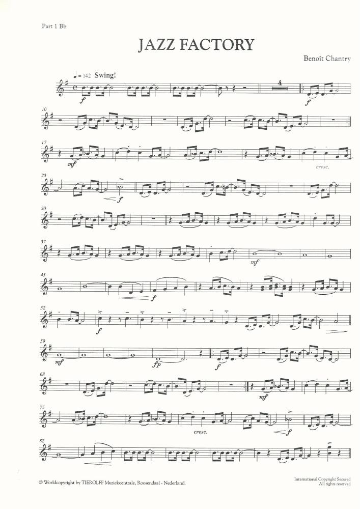 Jazz Factory for Brass Band (5-part Level 2) - Benoit Chantry