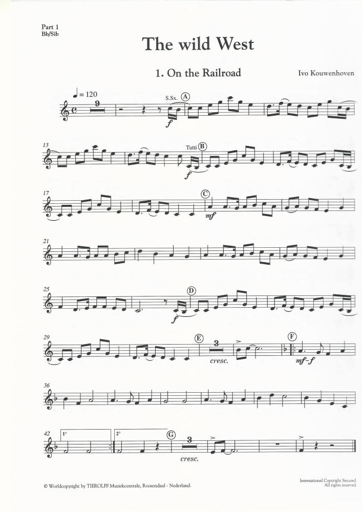 The Wild West for Brass Band (4 part Level 2) - Ivo Kouwenhoven