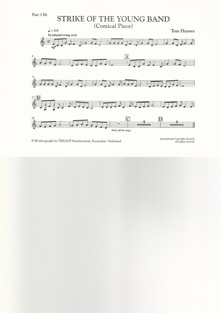 Strike of the Young Band for Brass Band (4 part Level 1) - Tom Haynes