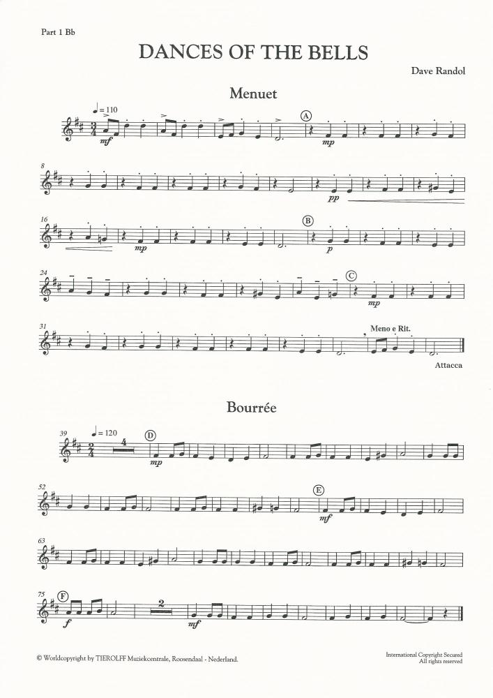 Dances of the Bells for Brass Band (4 part level 1) - Dave Randol