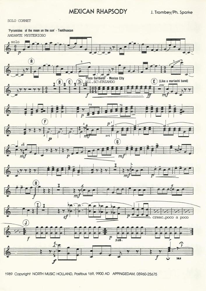 Mexican Rhapsody for Brass Band - Jack Trombey
