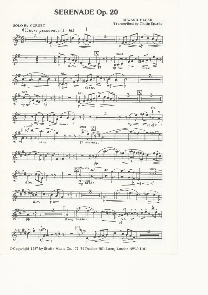 Serenade Op. 20 for Brass Band - Edward Elgar, trans. Philip Sparke