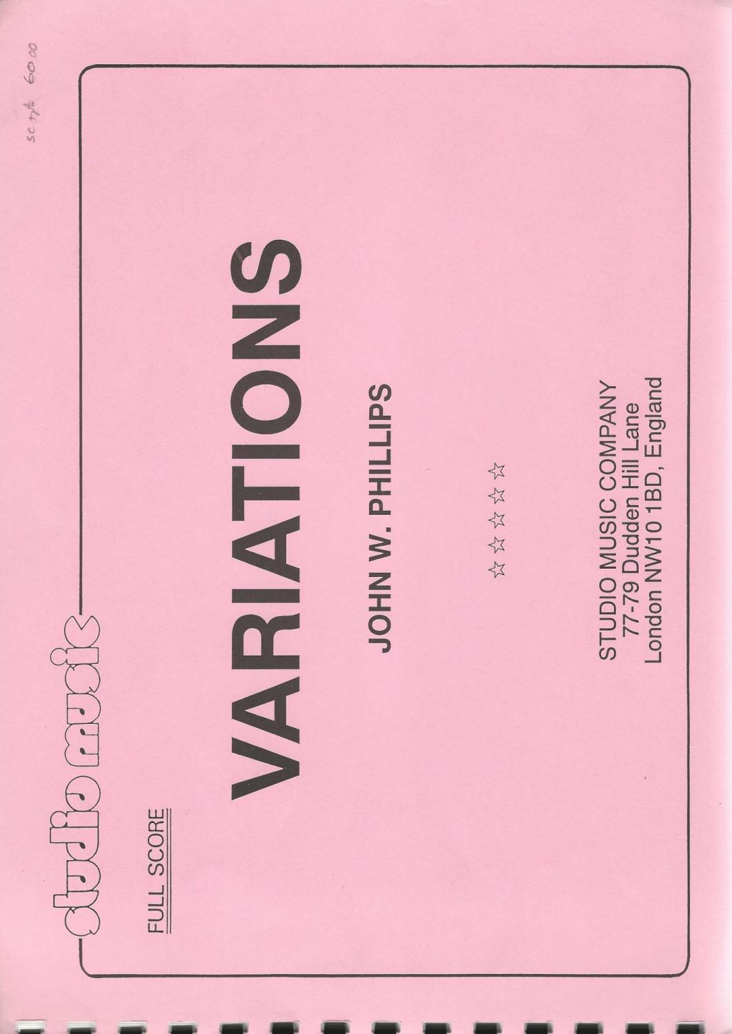 Variations for Brass Band - John W. Phillips
