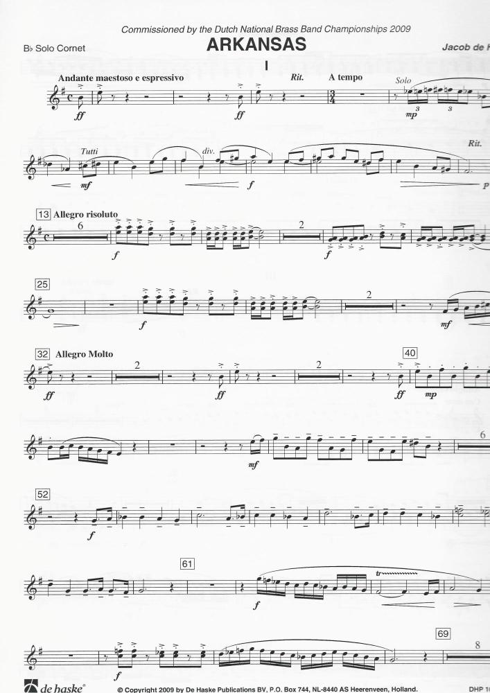 Arkansas for Brass Band - Jan de Haan