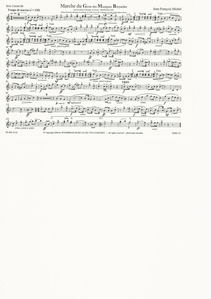 Marche du GMB for Brass Band - Jean-Francois Michel