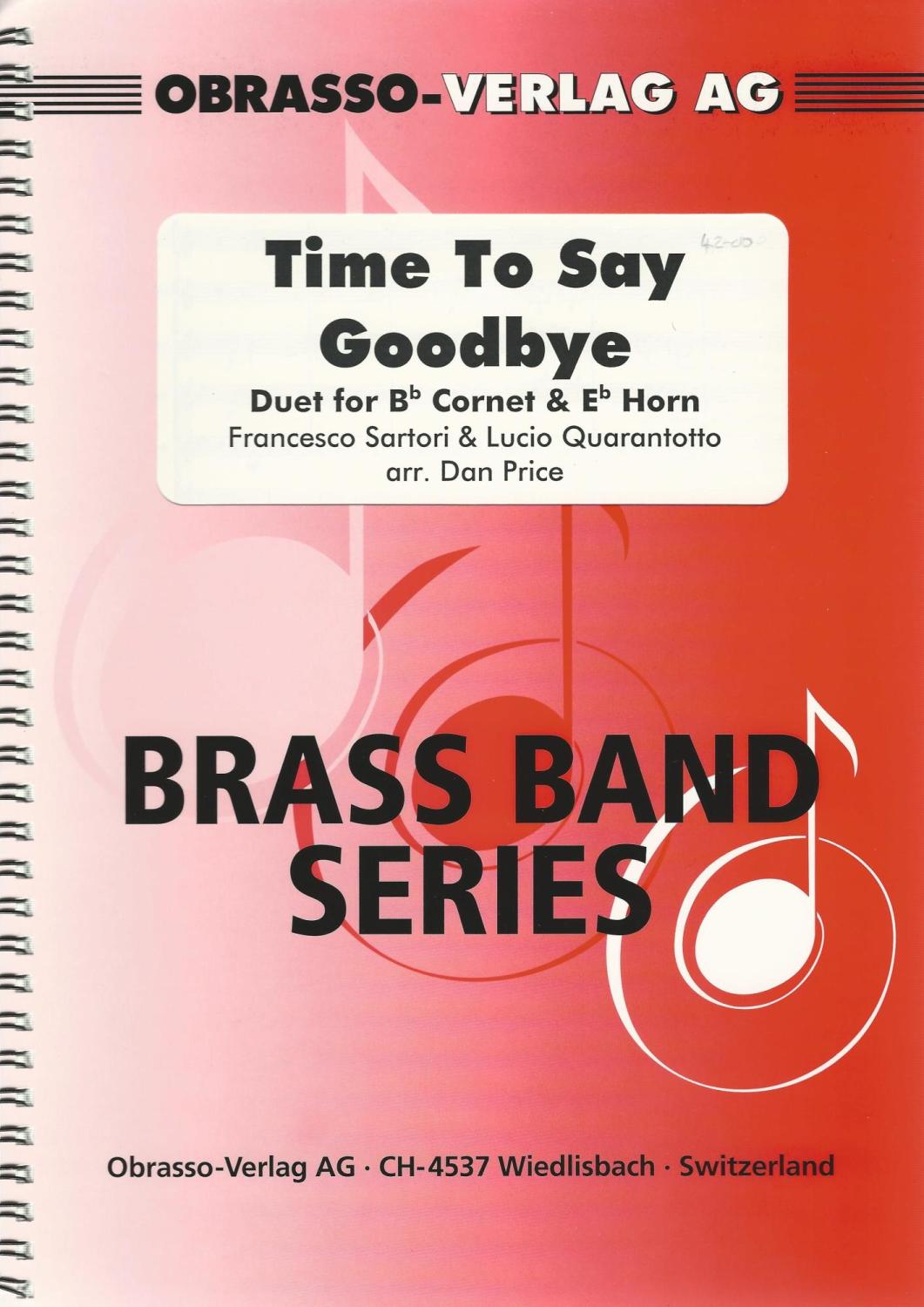 Time To Say Goodbye, Duet for Bb Cornet & Eb Horn and Brass Band - arr. Dan