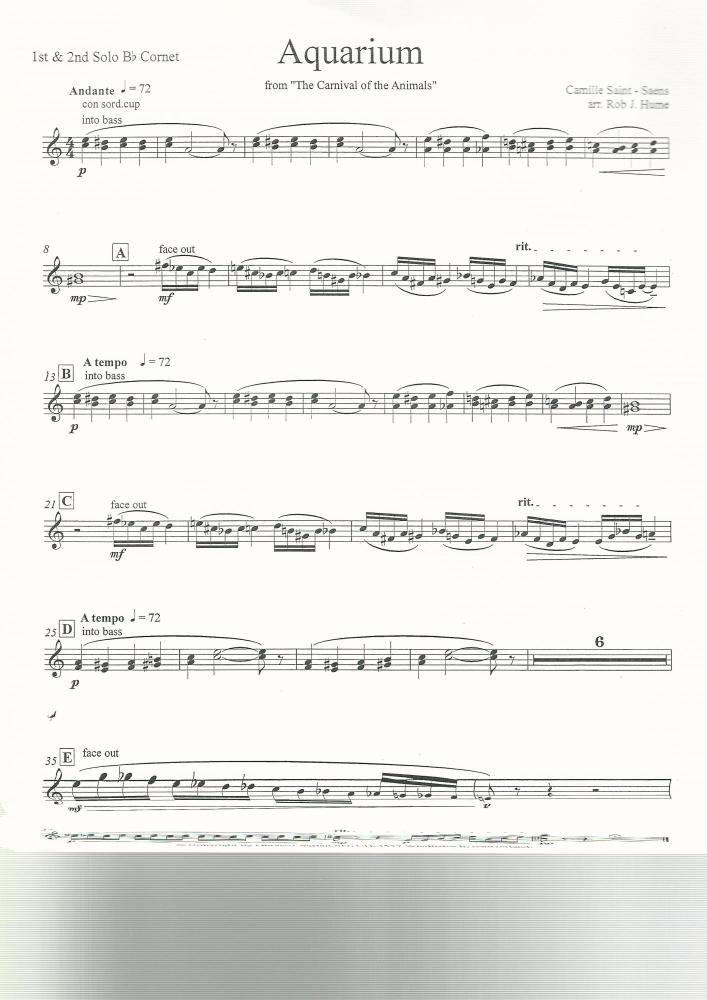 Acquarium from Carnival of the Animals for Brass Band - Camille Saint-Saens, arr. Rob. J. Hume