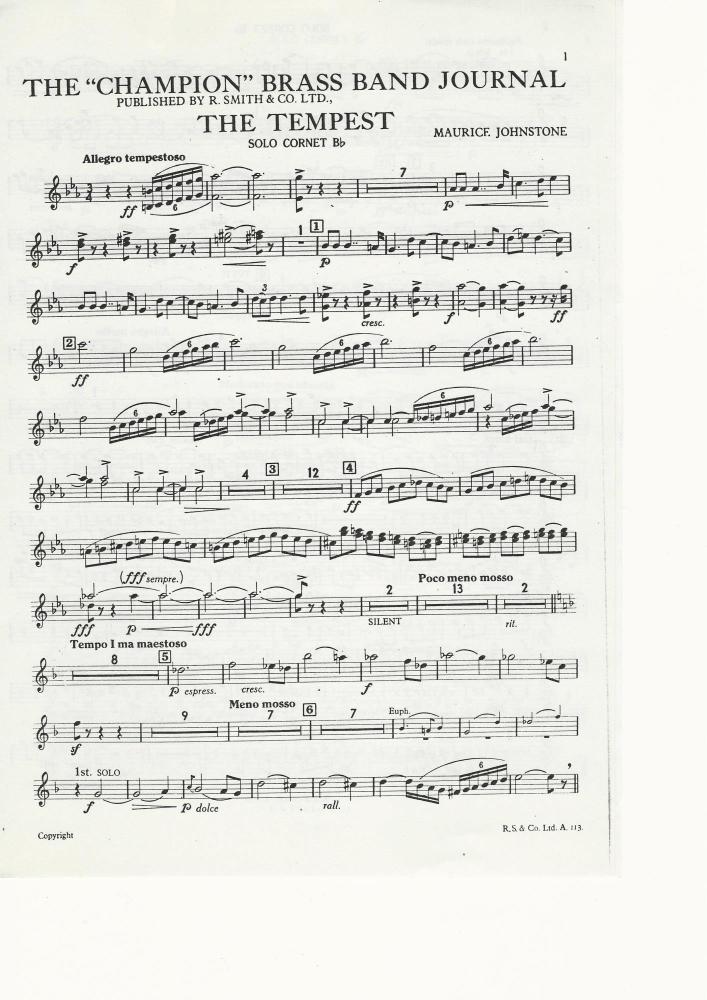 The Tempest Fantasia for Brass Band - Maurice Johnstone