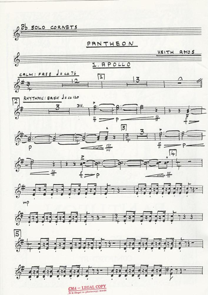 Pantheon for Brass Band - Keith Amos