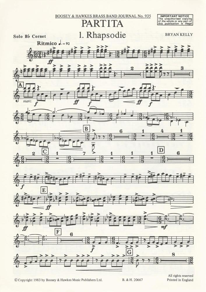 Partita for Brass Band - Bryan Kelly