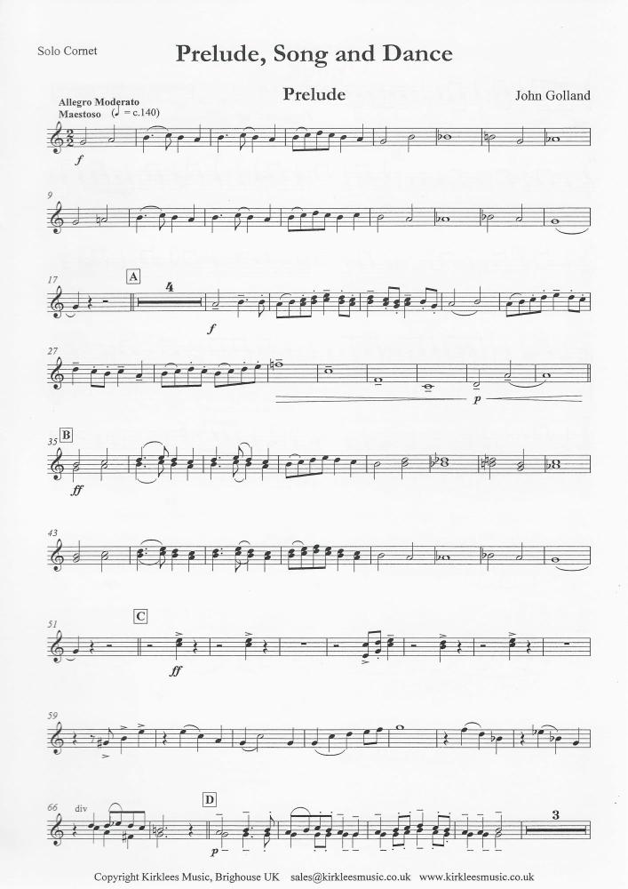 Prelude, Song and Dance for Brass Band - John Golland