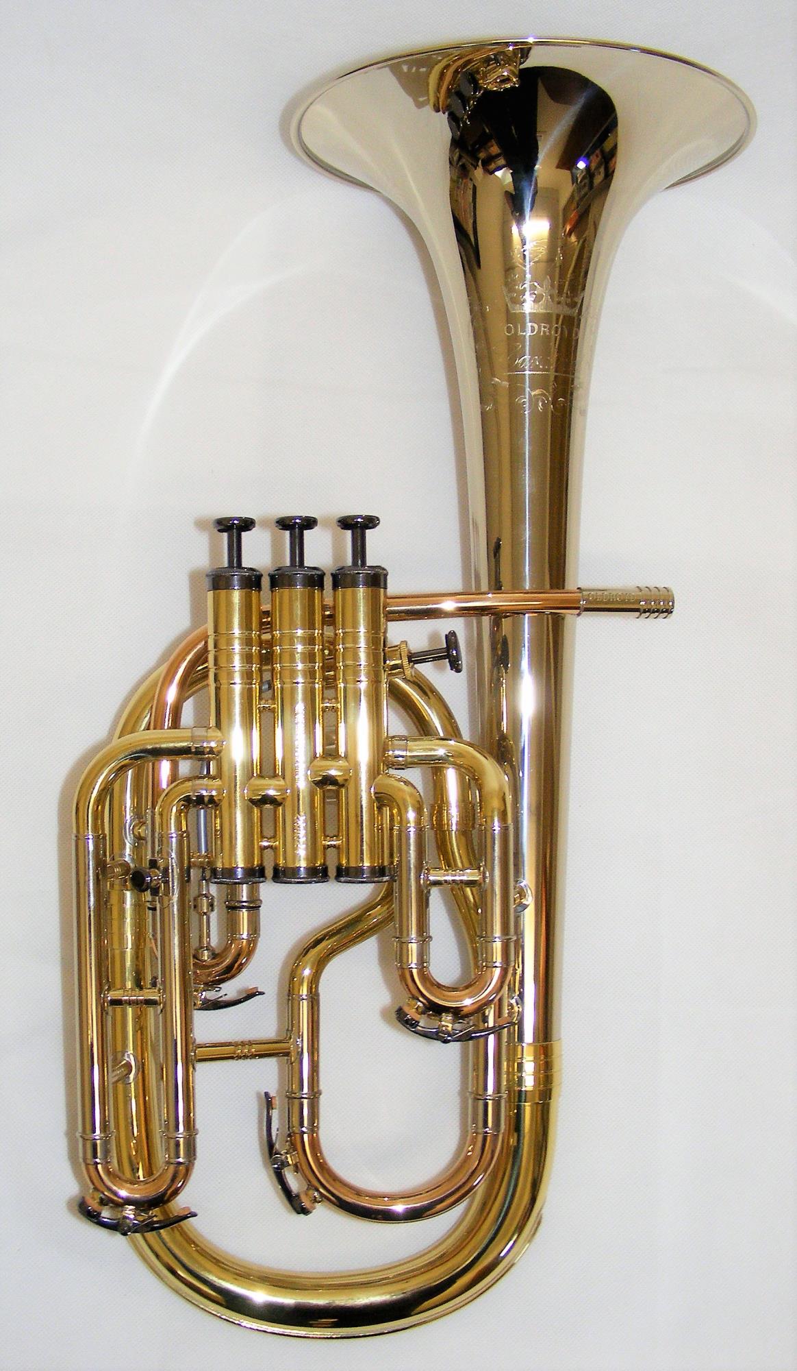 Geneva Oldroyd Cardinal Tenor Horn - Nickel, Rose Brass