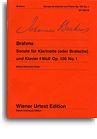JOHANNES BRAHMS SONATA FOR CLARINET (OR VIOLA) AND PIANO OP.120 NO.1