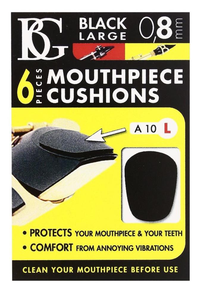 BG Large Mouthpiece Patch 0.8mm, black - Pack of 6
