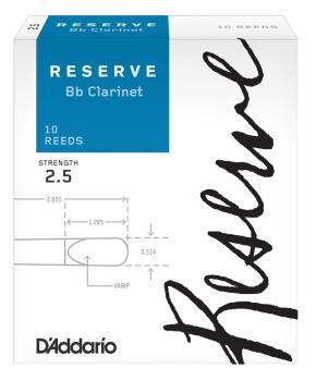 D'Addario Reserve Clarinet - 10 Pack 2.5