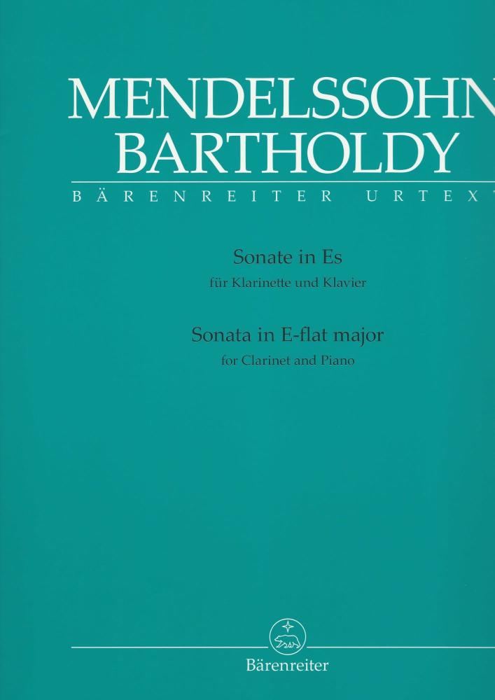 FELIX MENDELSSOHN SONATA IN E FLAT FOR CLARINET AND PIANO (BARENREITE