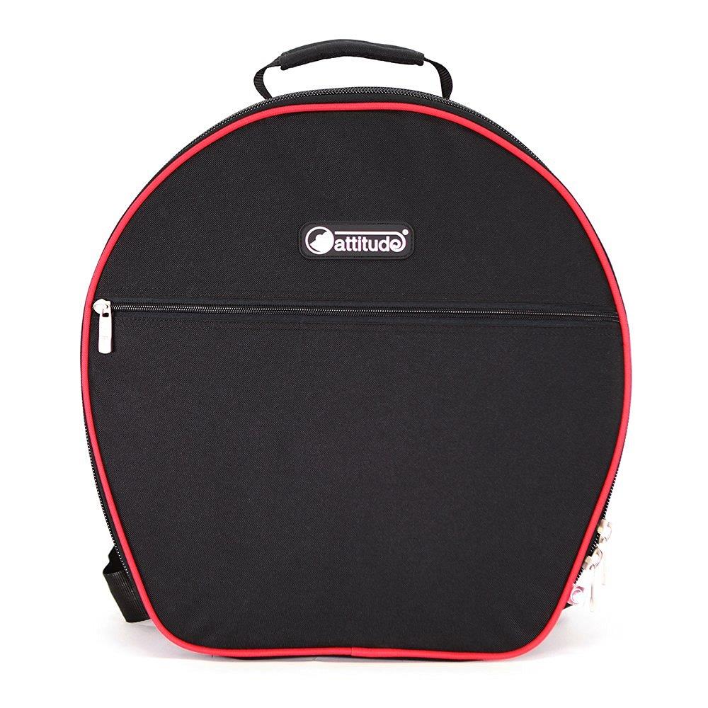 Attitude Busker Snare Drum Bag 14cm - Black and Red