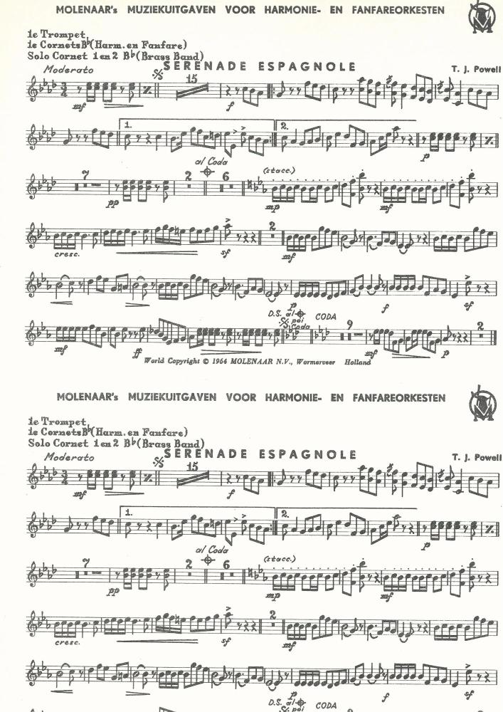 Serenade Espagnole Fanfare for Brass Band - T.J. Powell