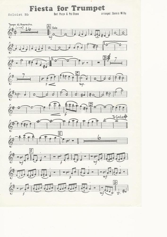 Fiesta for Trumpet for Brass Band - arr. Dennis Wilby