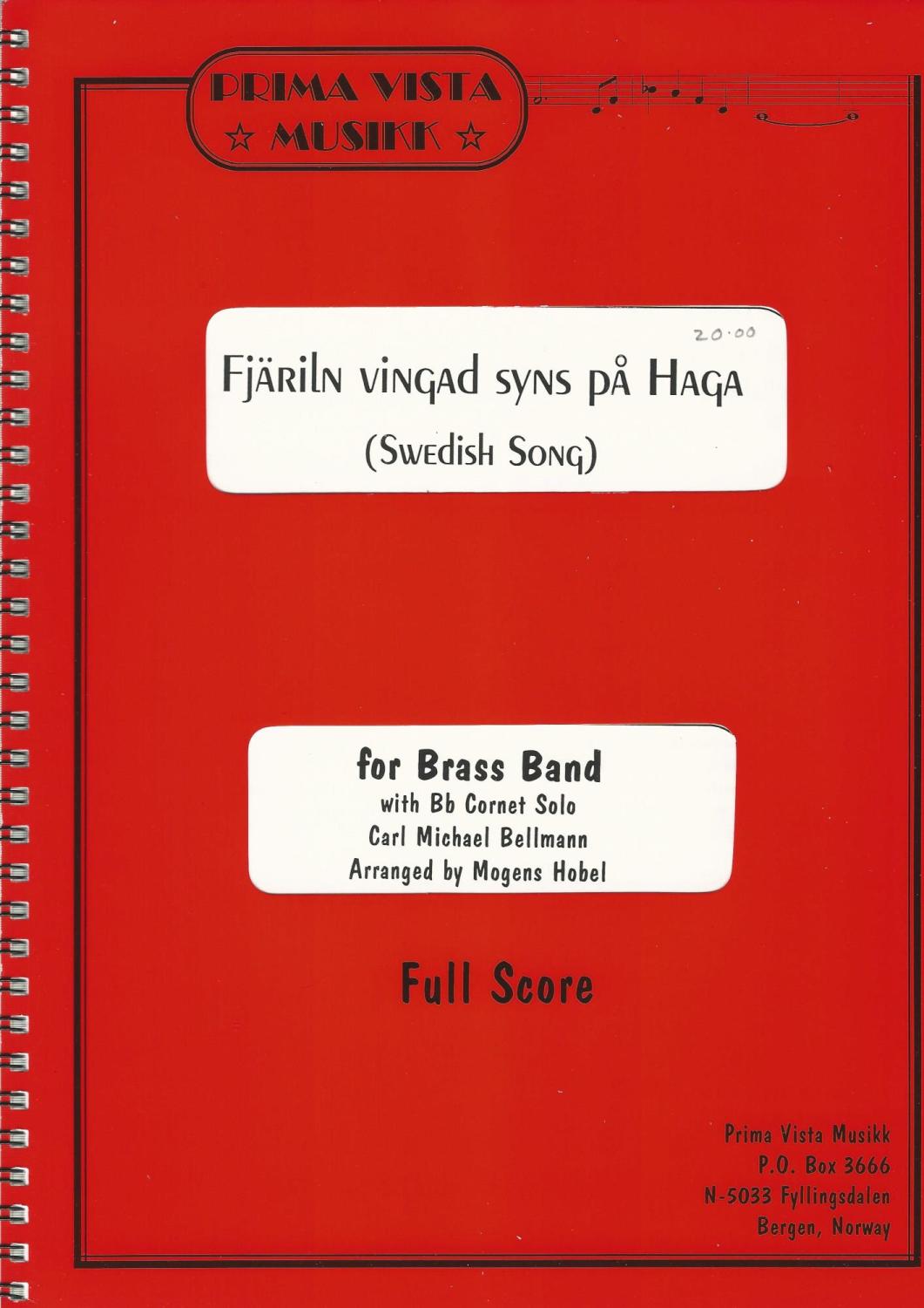 Swedish Song (Fjariln Vingad Syns Pa Haga) for Solo Cornet and Brass Band -