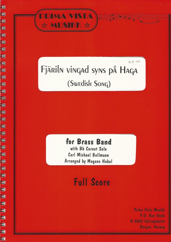 Swedish Song (Fjariln Vingad Syns Pa Haga) for Solo Cornet and Brass Band - Carl Michael Bellman, arr. Mogens Hobel