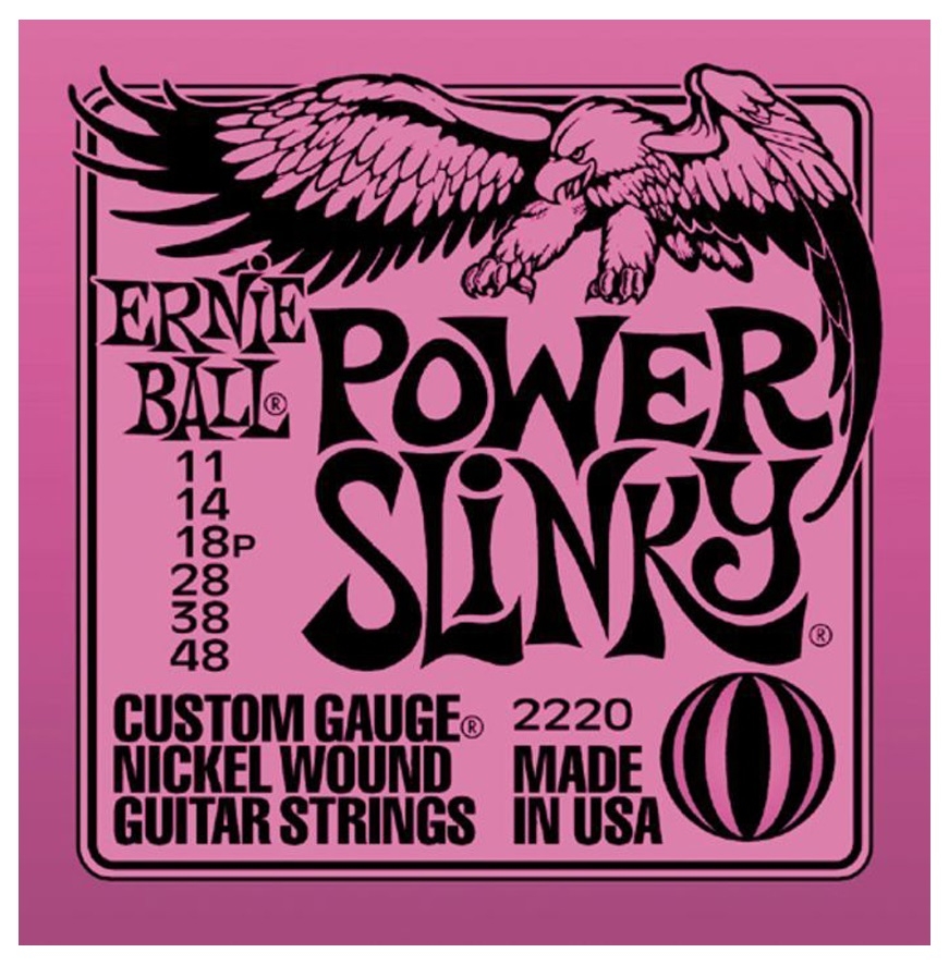 Ernie ball Guitar Strings Nickel Power Slinky Set 11-48