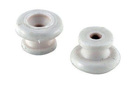 TGI Strap Buttons White Plastic Pack of 2