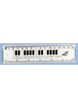 Clear Keyboard Ruler 6"