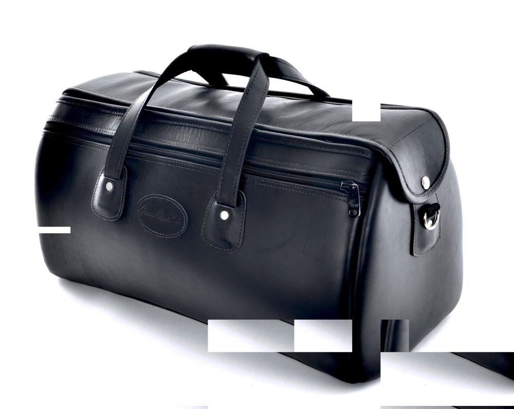 Cronkhite Triple Trumpet Case in Smooth Black Leather