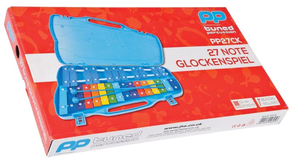 PP G5-A7 27 Note Glockenspiel, Coloured Keys