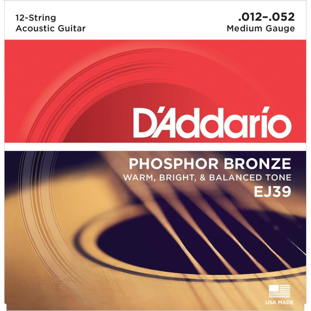 D'Addario 12 String Acoustic Set Phosphor Bronze Medium
