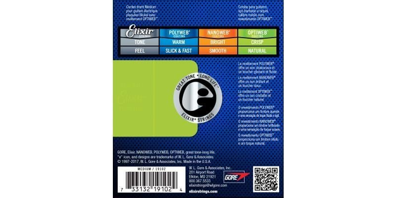 Elixir Guitar Strings Optiweb Electric Medium 11-49