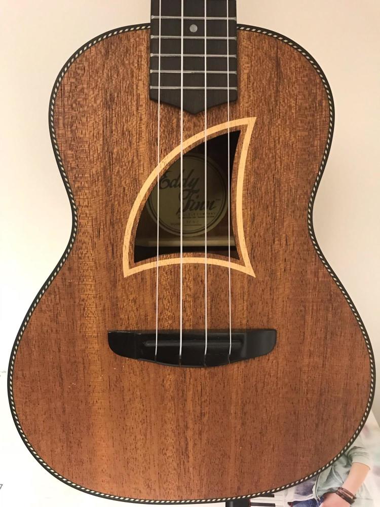 Eddy Finn Mahogany Herringbone Concert Ukulele