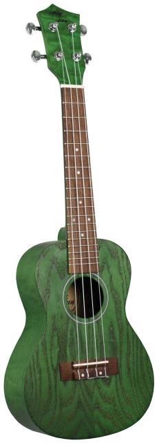 Eddy Finn Natural Ash Concert Ukulele - Green Finish