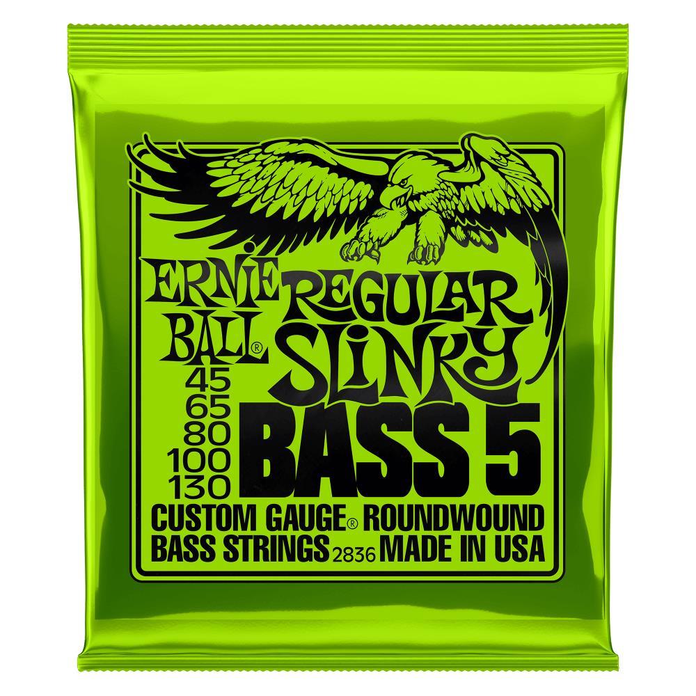 Ernie Ball Guitar Strings Nickel Bass 5 Regular Slinky Set 45-130