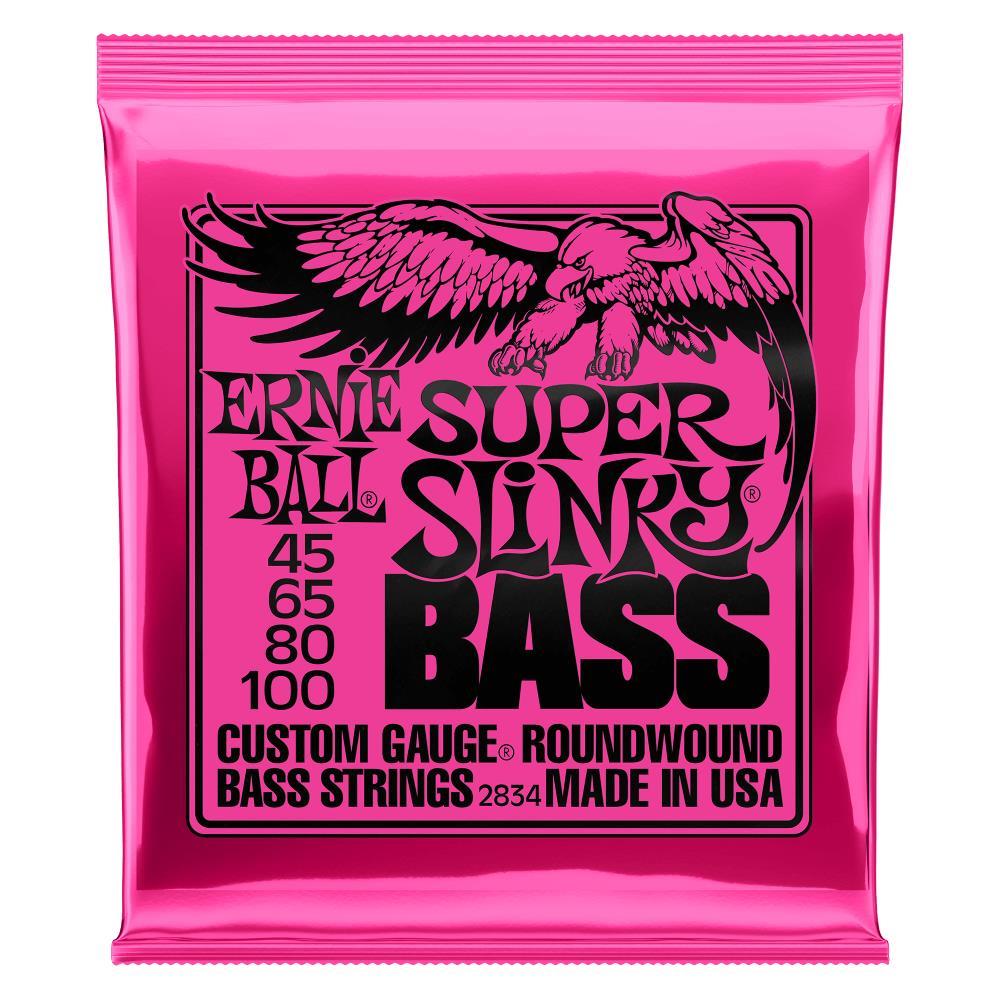 Ernie Ball Guitar Strings Nickel Bass Super Slinky Set 45-100