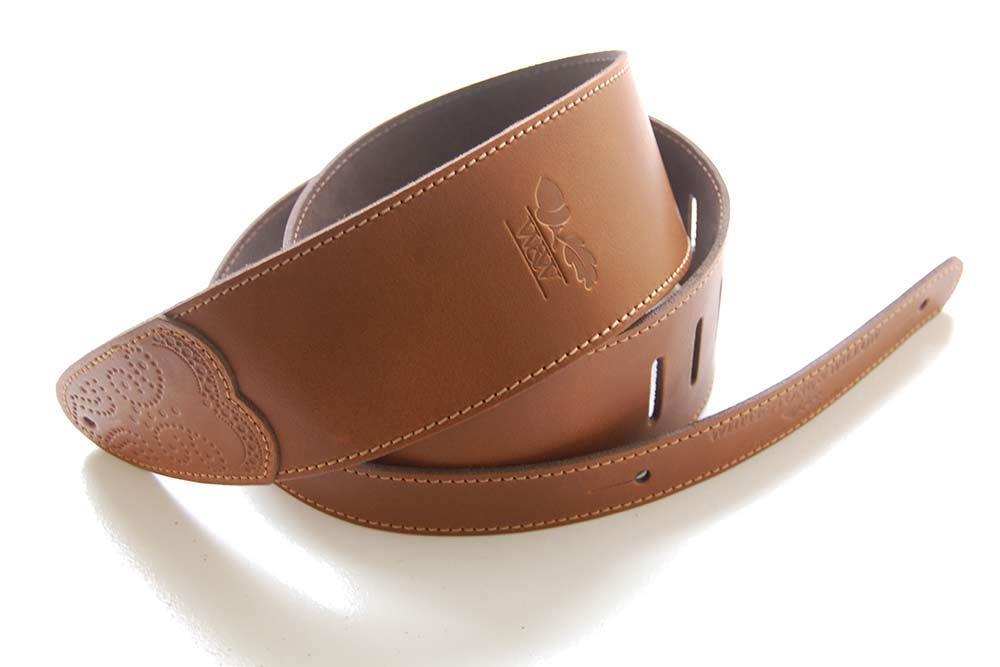 Whitestone and Willow Deluxe Series Leather Guitar Strap - Tan
