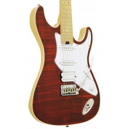 Aria 714 MK2 Electric Guitar, Ruby Red