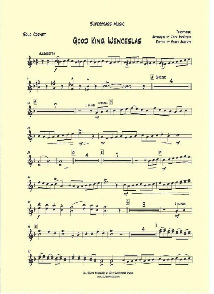 Good King Wenceslas for Brass Band, arr Jock McKenzie