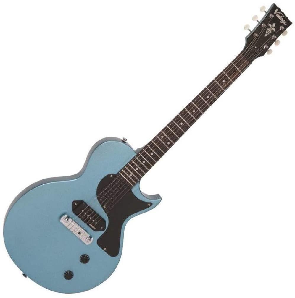 Vintage V120 Electric Guitar- Single Cut - Gun Hill Blue
