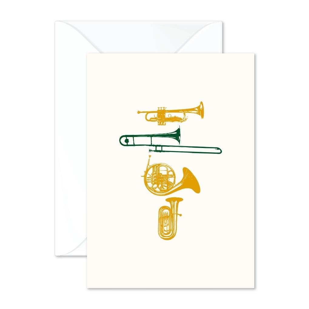 Vintage Brass Greetings Card