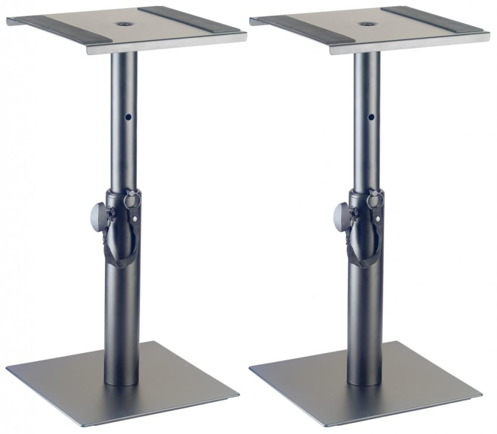 Stagg Two height-adjustable monitor or light stands (short)