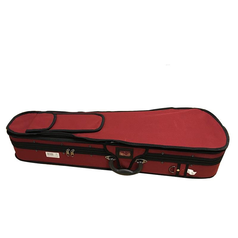 Violin Case With Integral Canvas Cover Red 3/4