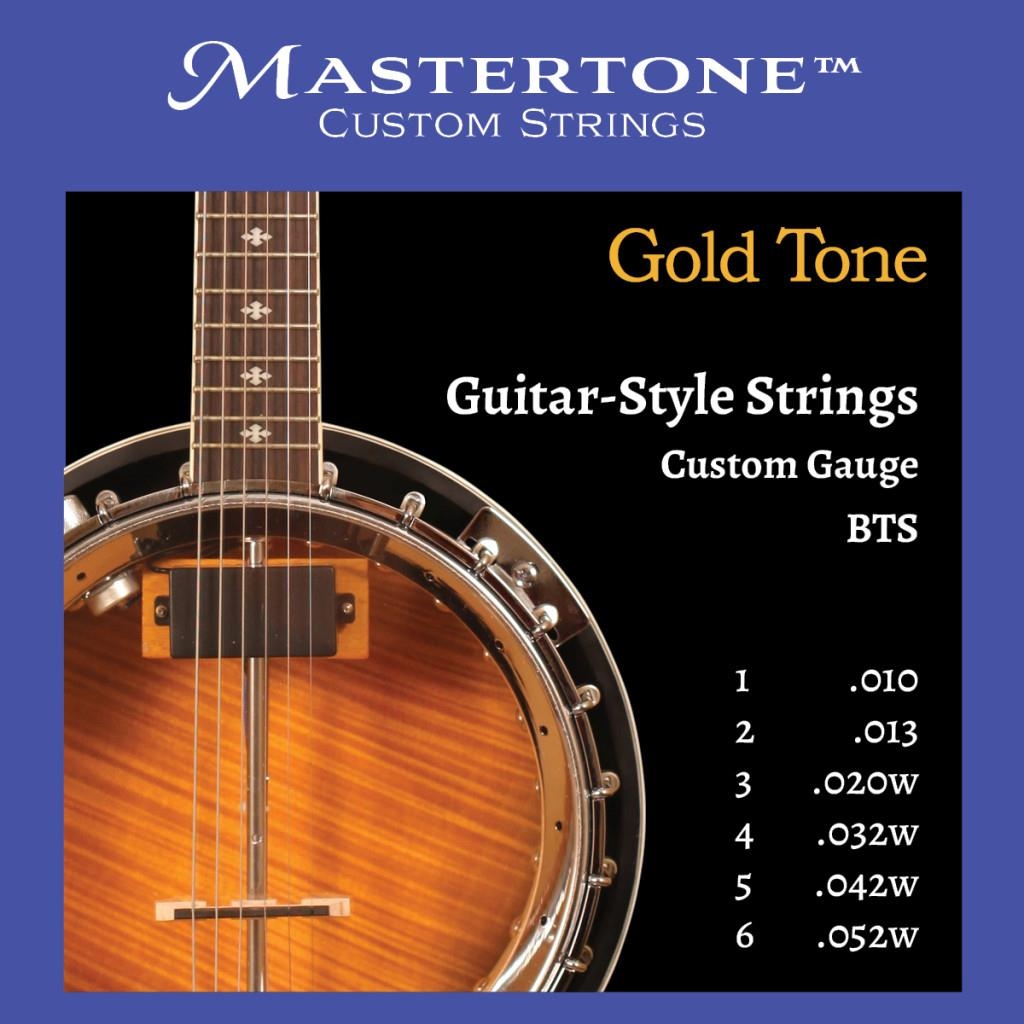 Gold Tone Guitar-style banjitar / mando-guitar custom-gauge strings