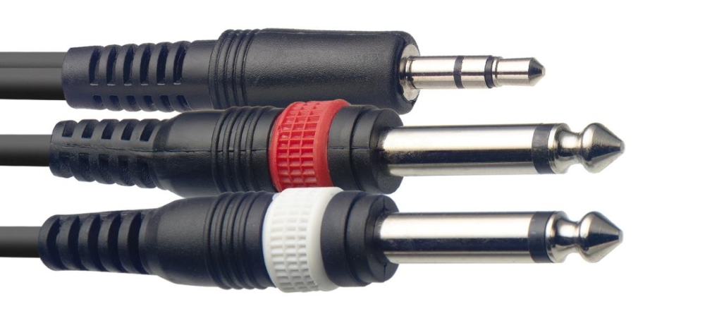 Stagg Y cable, mini jack/jack (1m/2m), 1 m (3')
