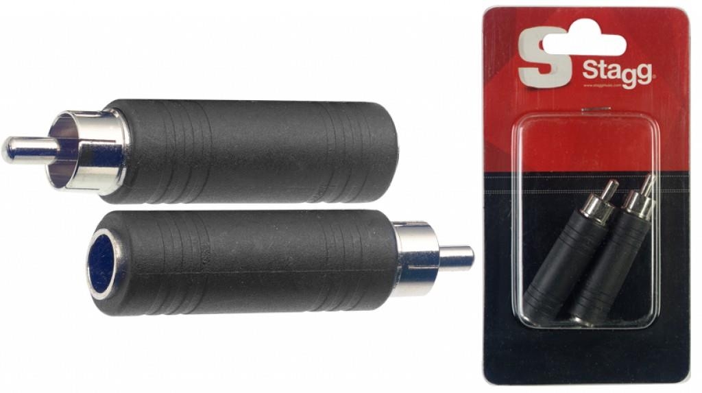 Stagg 2 x Female phone-plug/male RCA adaptor in blister packaging