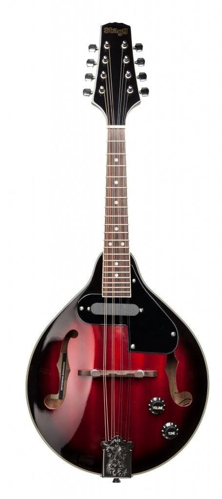 Stagg Redburst acoustic-electric bluegrass mandolin with nato top