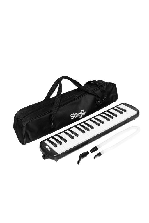 Stagg Black plastic melodica with 37 keys and black bag
