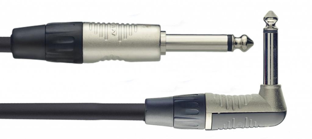 Stagg Instrument cable, jack/jack (m/m, straight/L-shaped), 3 m (10')